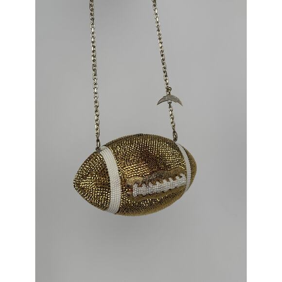 Judith Leiber Couture Crystal Football Minaudiere Clutch Bag - Picture 9 of 16
